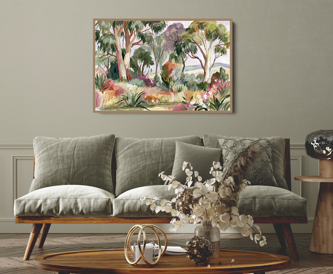 Bush Garden North Facing By IHeartStudio - Australian Eucalyptus Nature Canvas Art Print
