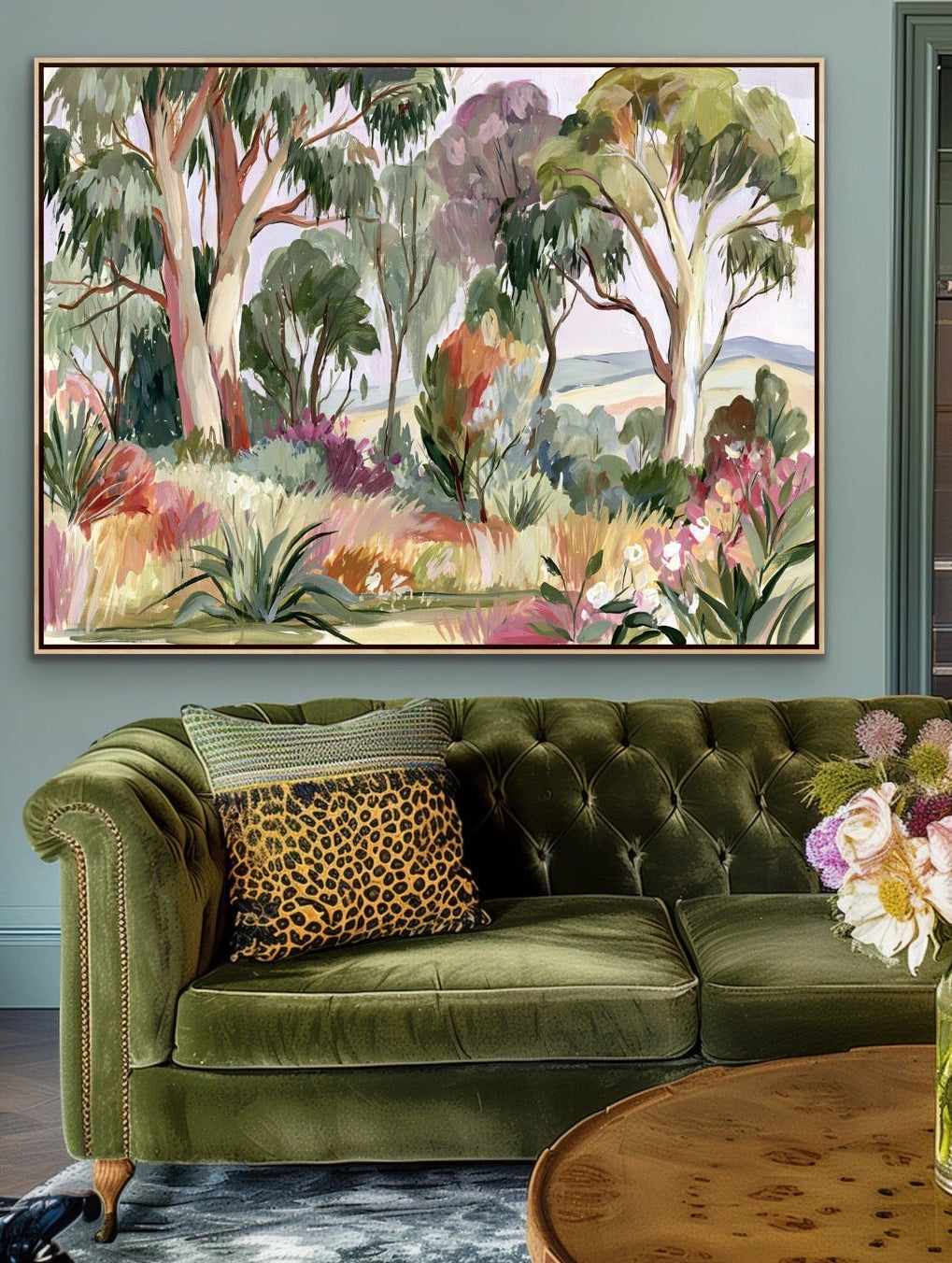 Bush Garden North Facing By IHeartStudio - Australian Eucalyptus Nature Canvas Art Print
