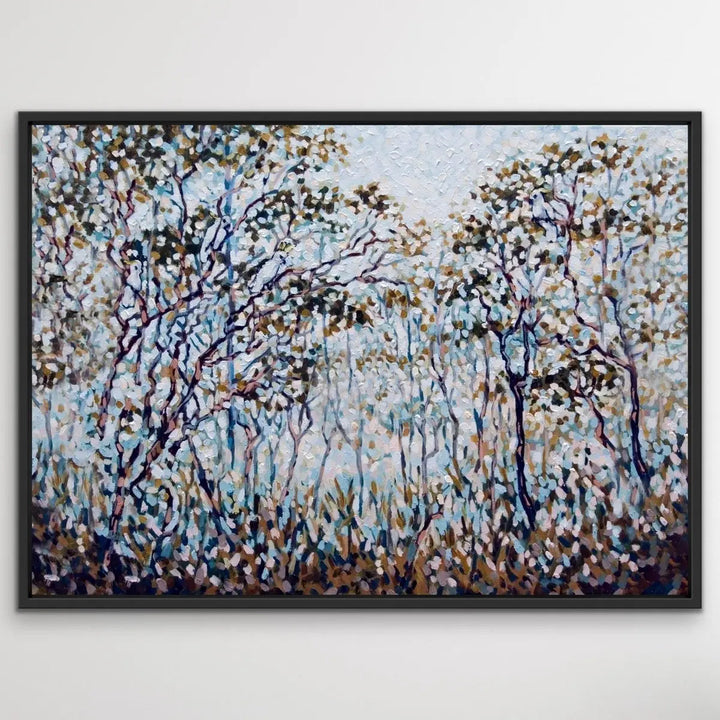 Bush Song - Original Abstract Australian Bush Nature Painting Stretched Canvas Wall Art Print - Nature Wall Art - I Heart Wall Art - Poster Print, Canvas Print or Framed Art Print