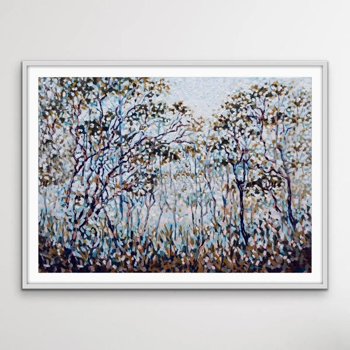 Bush Song - Original Abstract Australian Bush Nature Painting Stretched Canvas Wall Art Print - Nature Wall Art - I Heart Wall Art - Poster Print, Canvas Print or Framed Art Print
