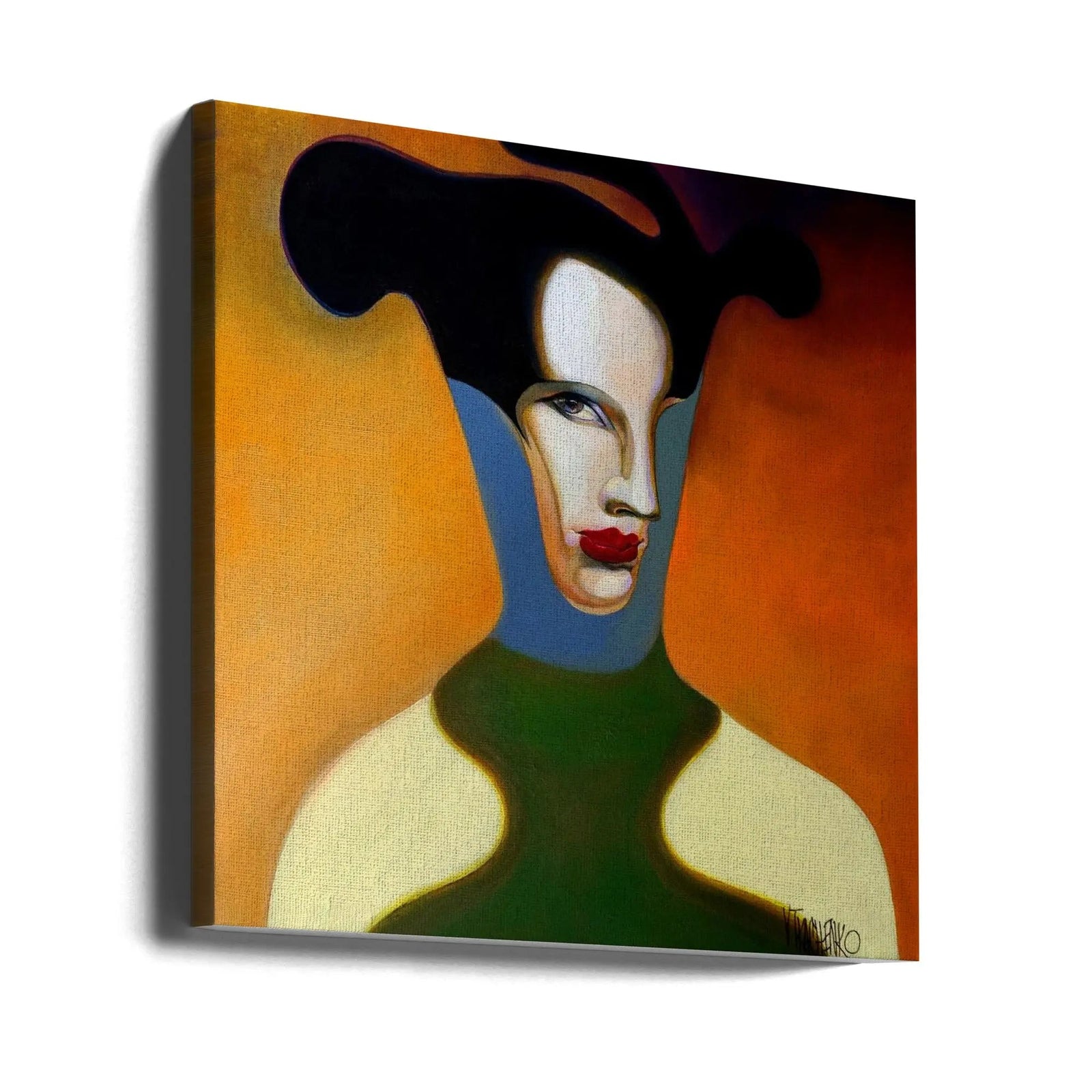 Bust #8 - Square Stretched Canvas, Poster or Fine Art Print I Heart Wall Art