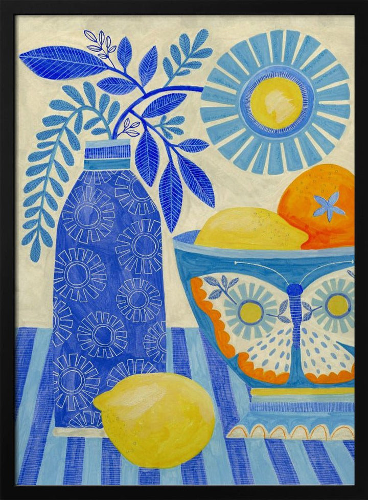 Butterfly Fruit Bowl - Stretched Canvas, Poster or Fine Art Print - I Heart Wall Art - Poster Print, Canvas Print or Framed Art Print