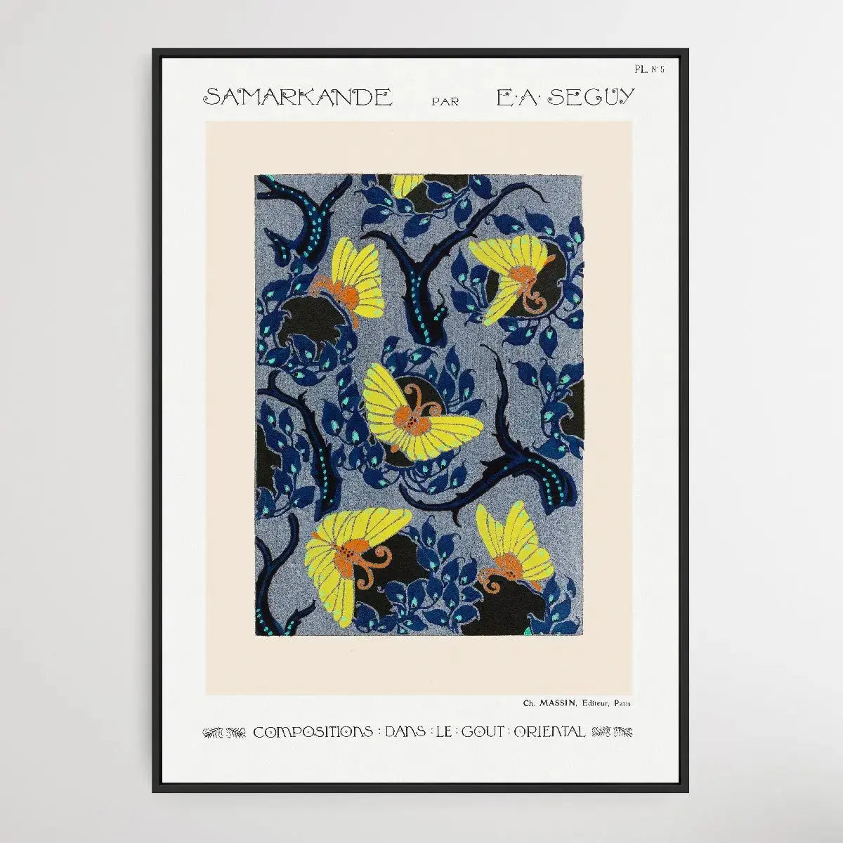 Butterfly Pochoir Pattern 1914 by E. A. Séguy - I Heart Wall Art - Poster Print, Canvas Print or Framed Art Print