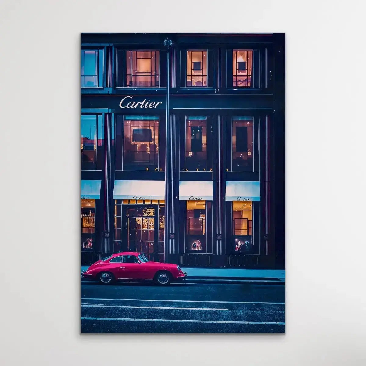 Buying Luxury - Photographic Print Showing Elegant Car Parked Outside Cartier Boutique - I Heart Wall Art - Poster Print, Canvas Print or Framed Art Print