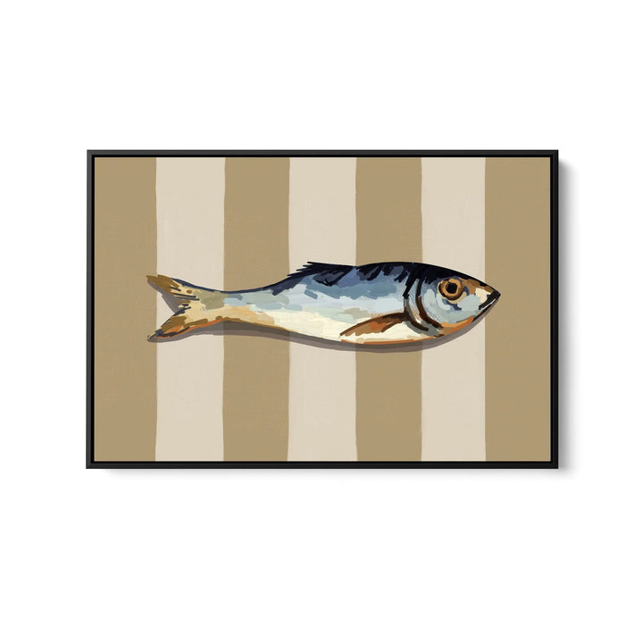 Bye The Bass - Contemporary Still Art Featuring Seafood Fish - Stretched Canvas Print or Framed Fine Art Print - Artwork I Heart Wall Art Australia 