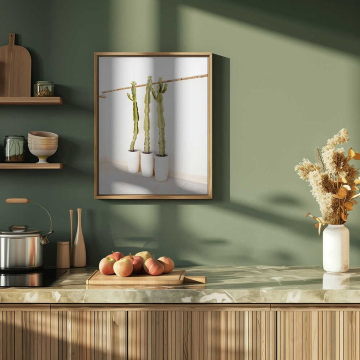 Cacti On White - Stretched Canvas, Poster or Fine Art Print - I Heart Wall Art - Poster Print, Canvas Print or Framed Art Print