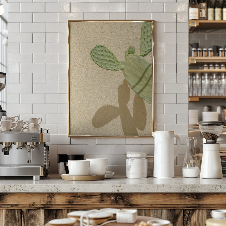 Cacti Shadowplay - Stretched Canvas, Poster or Fine Art Print I Heart Wall Art