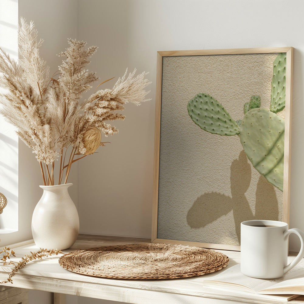 Cacti Shadowplay - Stretched Canvas, Poster or Fine Art Print I Heart Wall Art