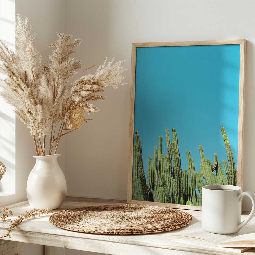 Cactus Reaching for the Sky - Stretched Canvas, Poster or Fine Art Print - I Heart Wall Art - Poster Print, Canvas Print or Framed Art Print