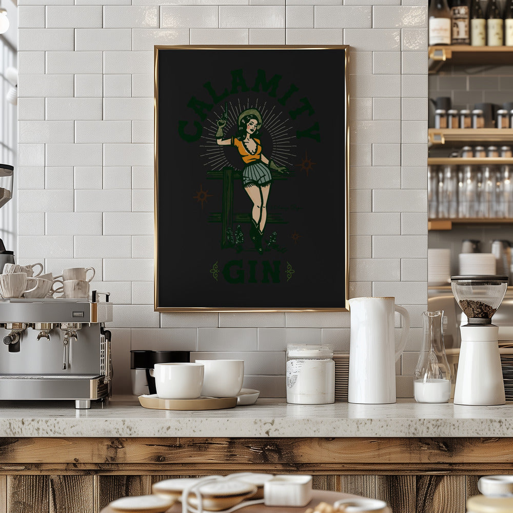 Calamit Gin Blackletter.png - Stretched Canvas, Poster or Fine Art Print I Heart Wall Art