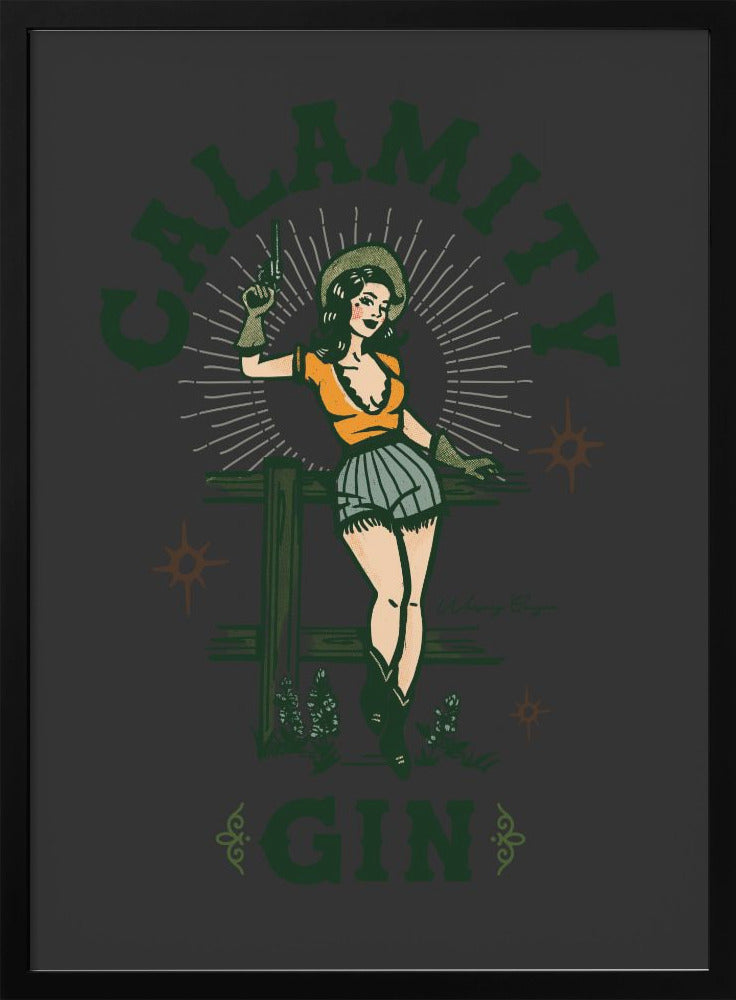 Calamit Gin Blackletter.png - Stretched Canvas, Poster or Fine Art Print I Heart Wall Art