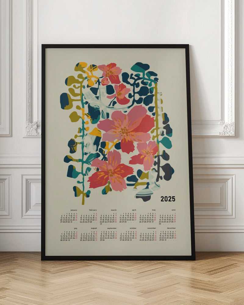 Calendar 2025 colorful orchid - Stretched Canvas, Poster or Fine Art Print I Heart Wall Art