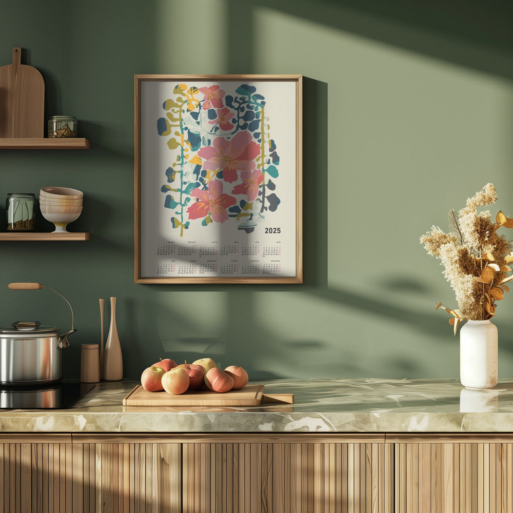Calendar 2025 colorful orchid - Stretched Canvas, Poster or Fine Art Print I Heart Wall Art
