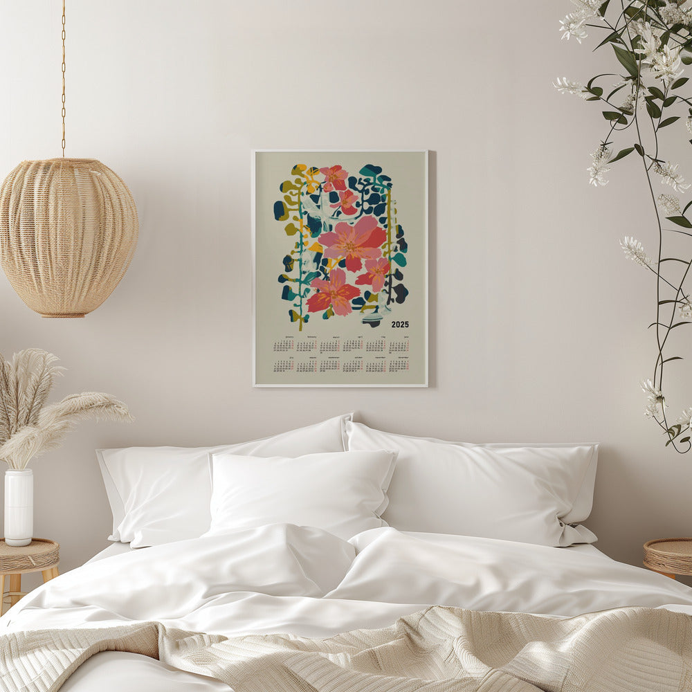 Calendar 2025 colorful orchid - Stretched Canvas, Poster or Fine Art Print I Heart Wall Art