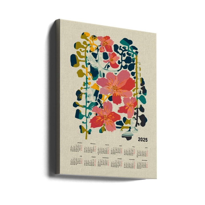 Calendar 2025 colorful orchid - Stretched Canvas, Poster or Fine Art Print I Heart Wall Art