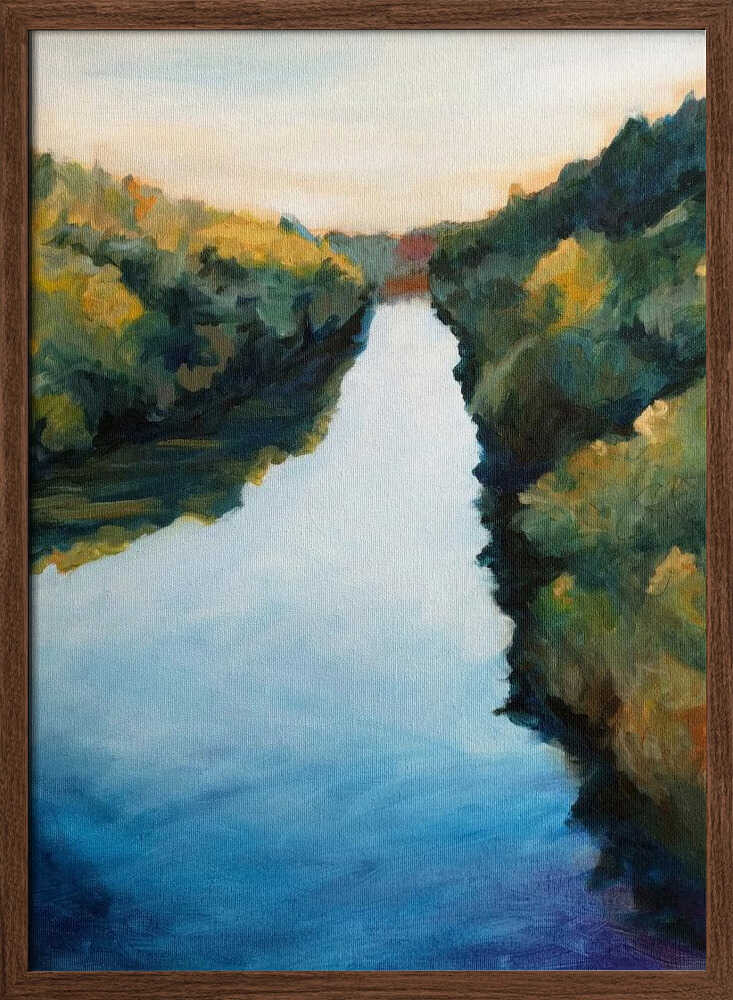 Calm River - Stretched Canvas, Poster or Fine Art Print - I Heart Wall Art - Poster Print, Canvas Print or Framed Art Print