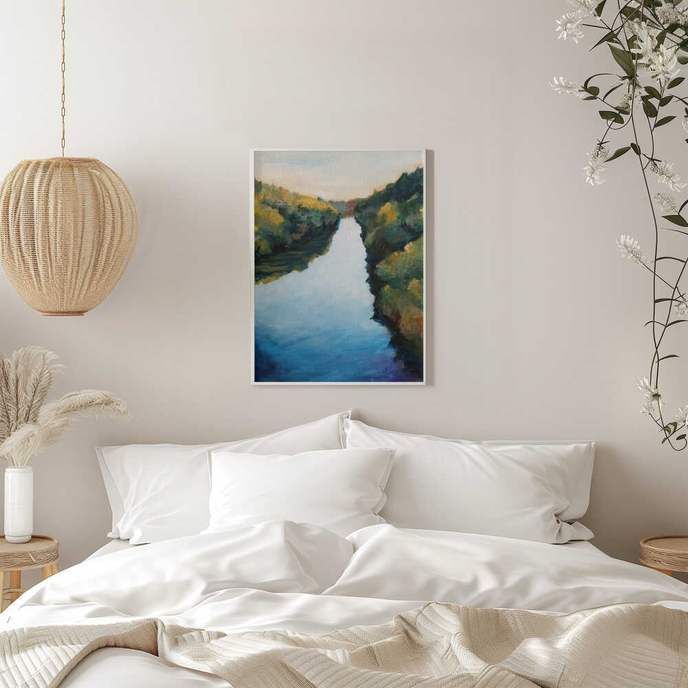 Calm River - Stretched Canvas, Poster or Fine Art Print - I Heart Wall Art - Poster Print, Canvas Print or Framed Art Print