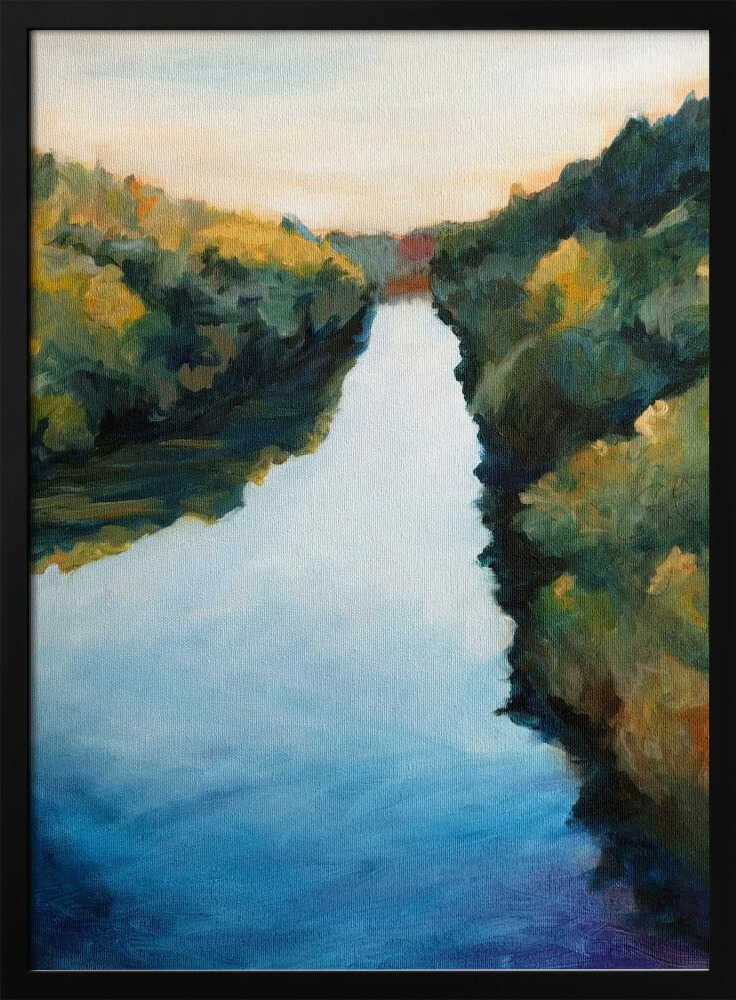Calm River - Stretched Canvas, Poster or Fine Art Print - I Heart Wall Art - Poster Print, Canvas Print or Framed Art Print