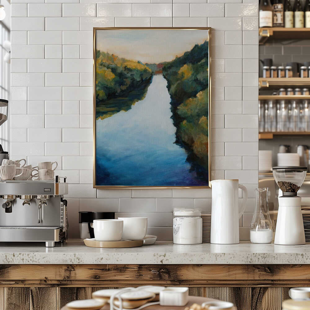 Calm River - Stretched Canvas, Poster or Fine Art Print - I Heart Wall Art - Poster Print, Canvas Print or Framed Art Print