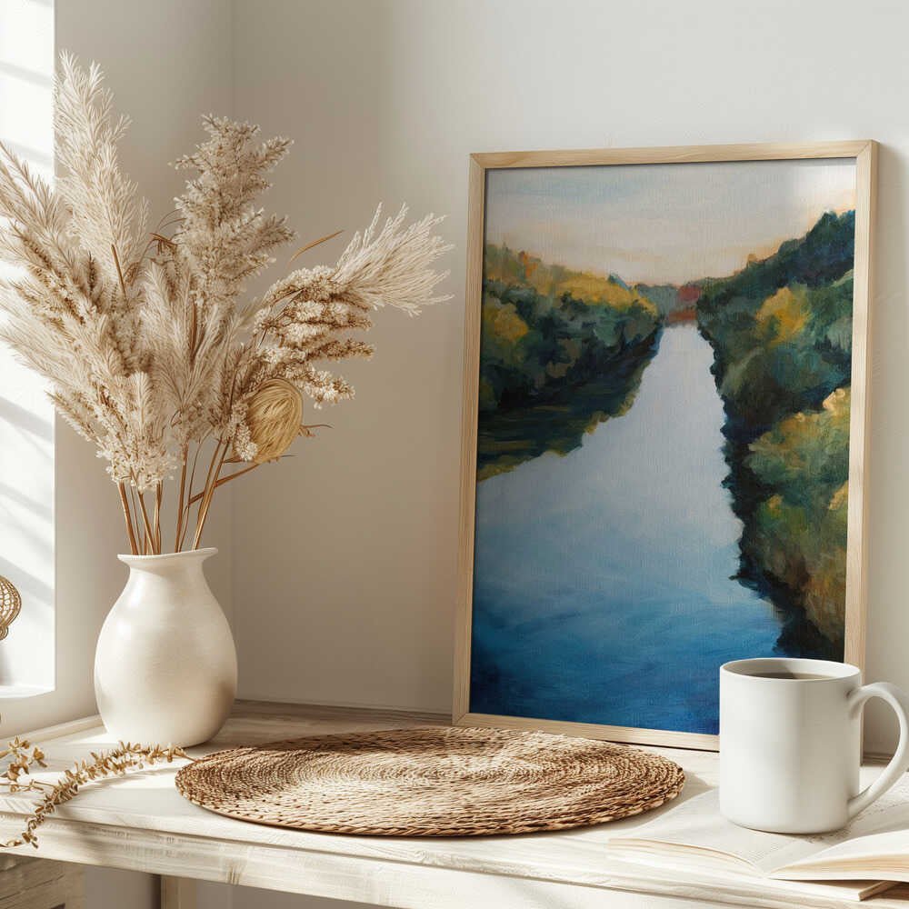 Calm River - Stretched Canvas, Poster or Fine Art Print - I Heart Wall Art - Poster Print, Canvas Print or Framed Art Print