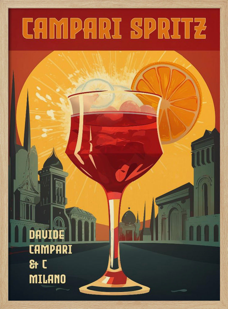 Campari Spritz - Stretched Canvas, Poster or Fine Art Print I Heart Wall Art