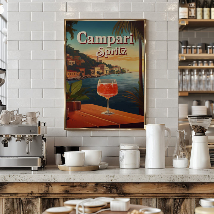 Campari Spritz - Stretched Canvas, Poster or Fine Art Print I Heart Wall Art