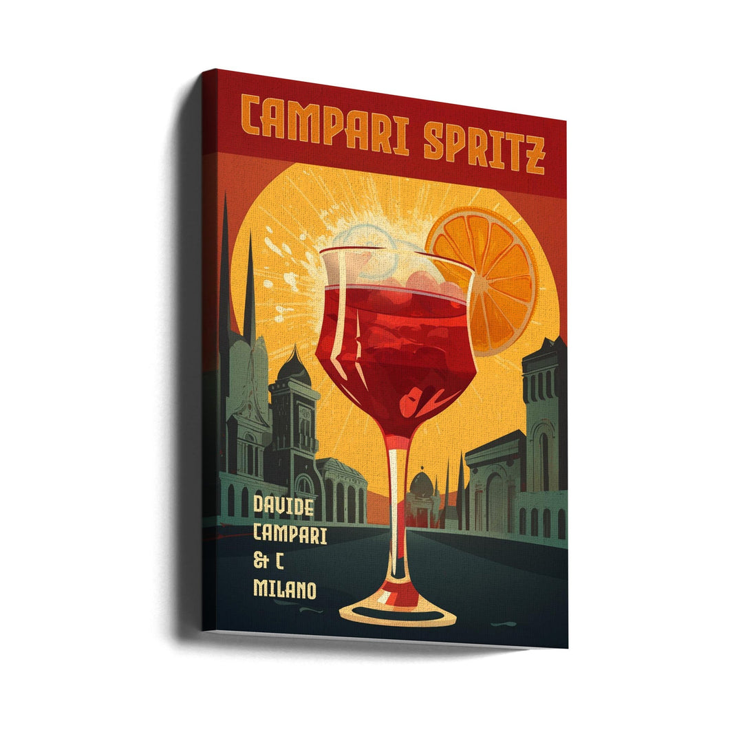 Campari Spritz - Stretched Canvas, Poster or Fine Art Print I Heart Wall Art