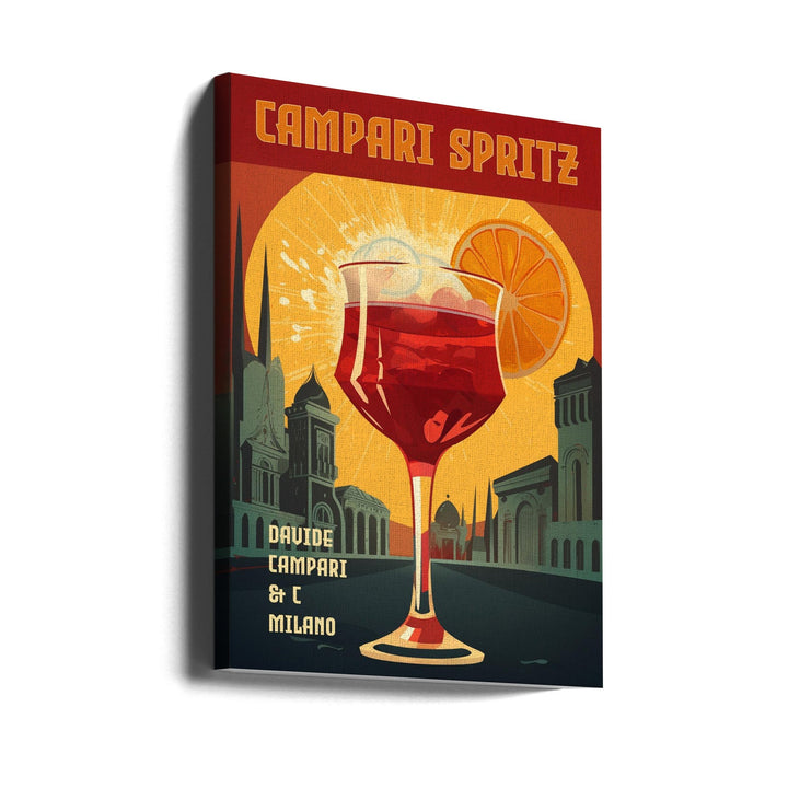 Campari Spritz - Stretched Canvas, Poster or Fine Art Print I Heart Wall Art