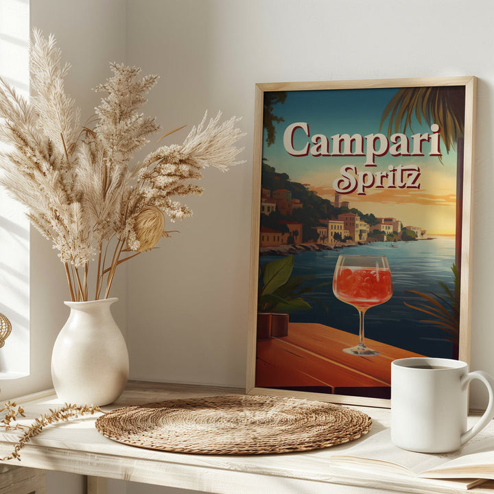 Campari Spritz - Stretched Canvas, Poster or Fine Art Print I Heart Wall Art