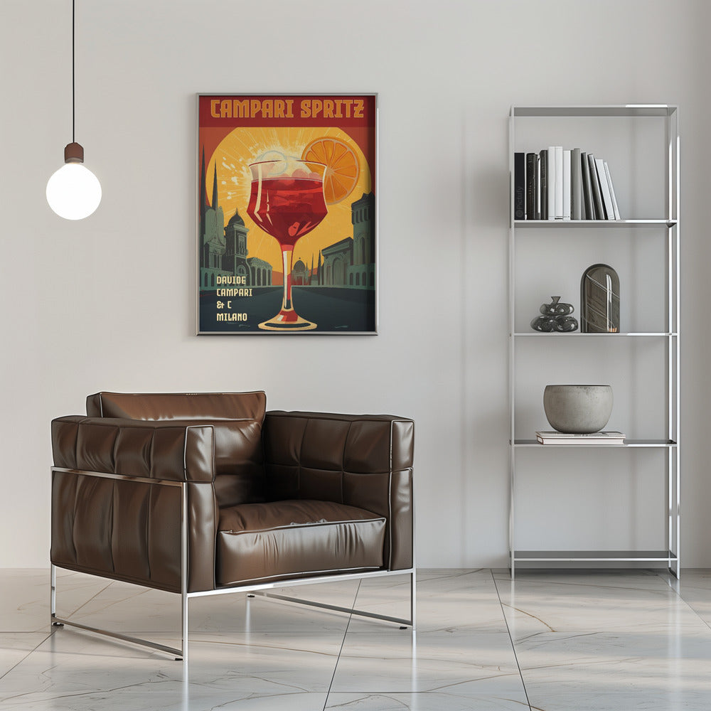 Campari Spritz - Stretched Canvas, Poster or Fine Art Print I Heart Wall Art