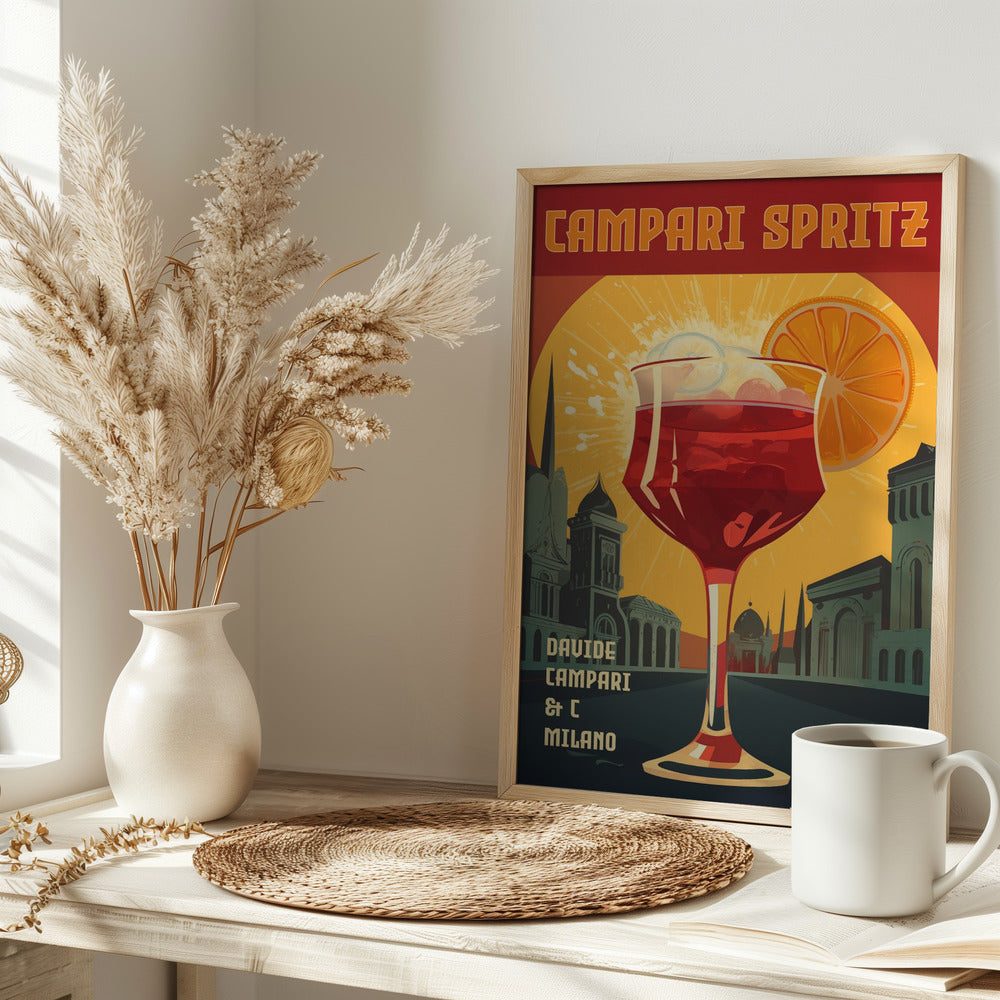 Campari Spritz - Stretched Canvas, Poster or Fine Art Print I Heart Wall Art