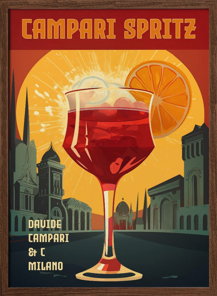Campari Spritz - Stretched Canvas, Poster or Fine Art Print I Heart Wall Art