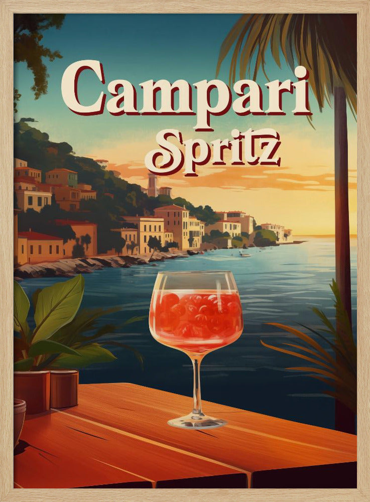 Campari Spritz - Stretched Canvas, Poster or Fine Art Print I Heart Wall Art