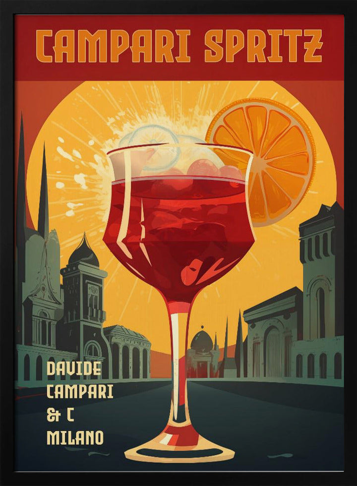 Campari Spritz - Stretched Canvas, Poster or Fine Art Print I Heart Wall Art