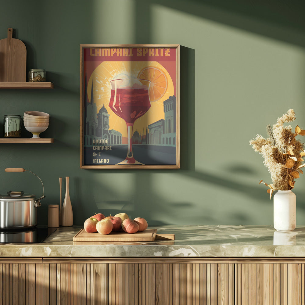 Campari Spritz - Stretched Canvas, Poster or Fine Art Print I Heart Wall Art
