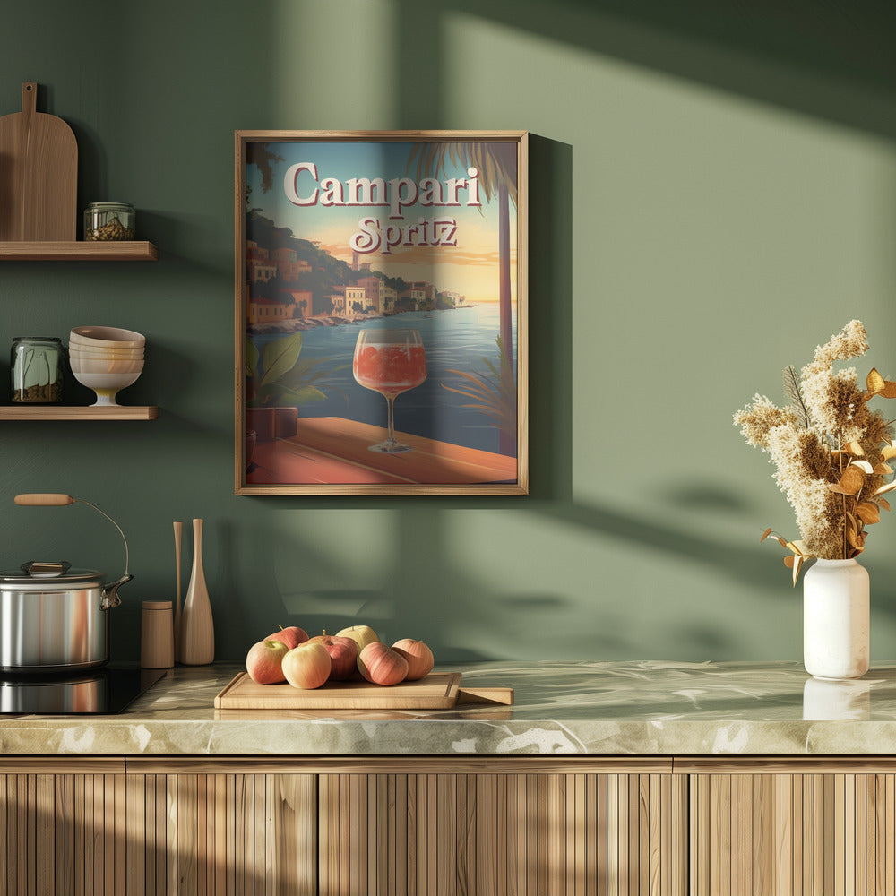 Campari Spritz - Stretched Canvas, Poster or Fine Art Print I Heart Wall Art