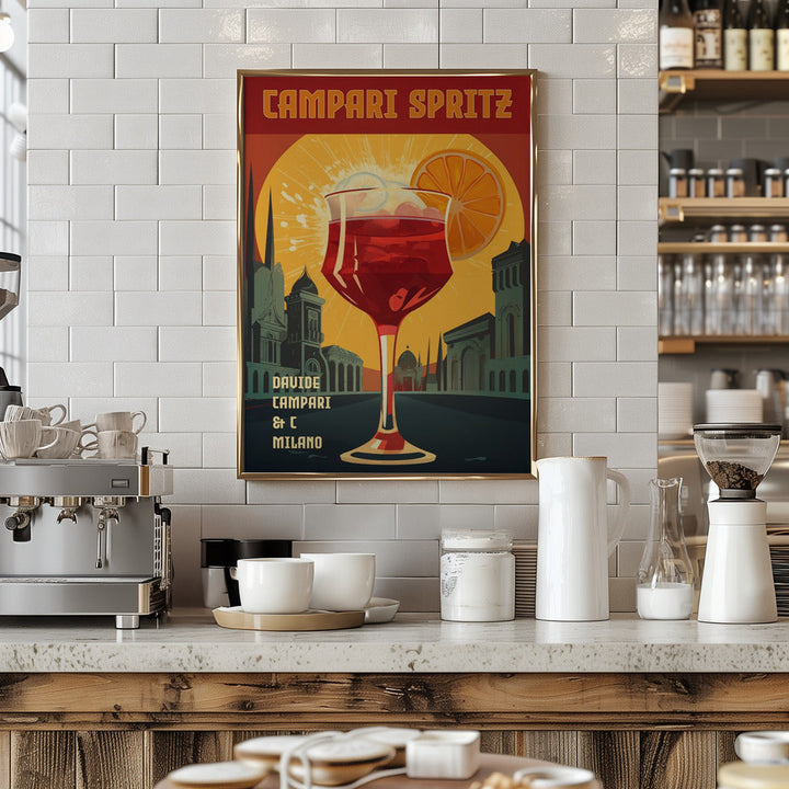 Campari Spritz - Stretched Canvas, Poster or Fine Art Print I Heart Wall Art