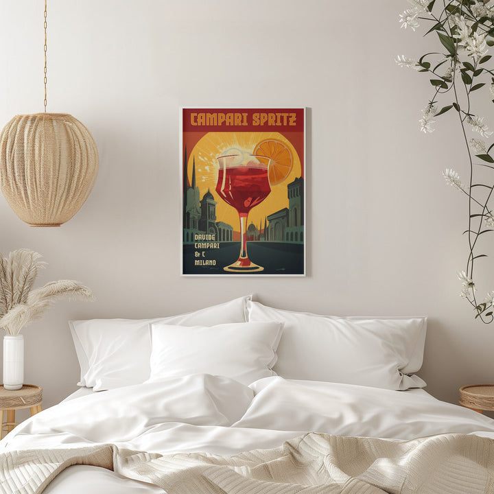Campari Spritz - Stretched Canvas, Poster or Fine Art Print I Heart Wall Art