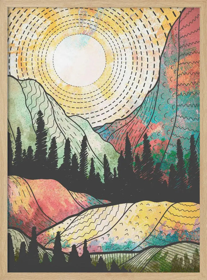 Canadian Mountains - Stretched Canvas, Poster or Fine Art Print I Heart Wall Art
