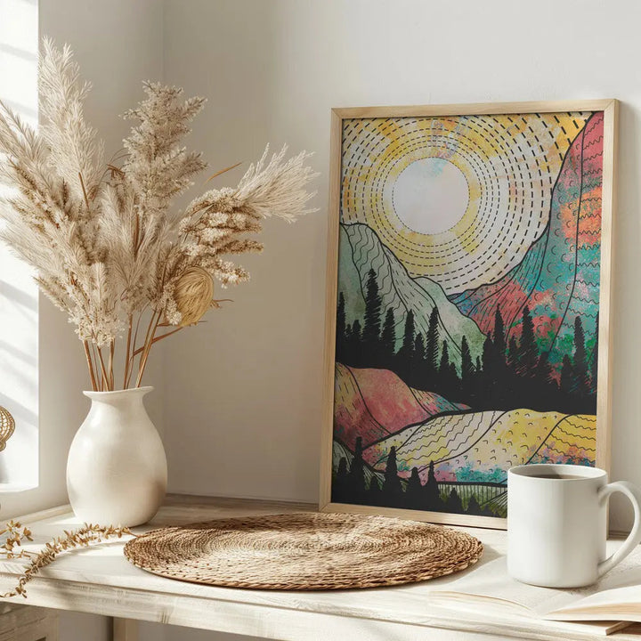 Canadian Mountains - Stretched Canvas, Poster or Fine Art Print I Heart Wall Art