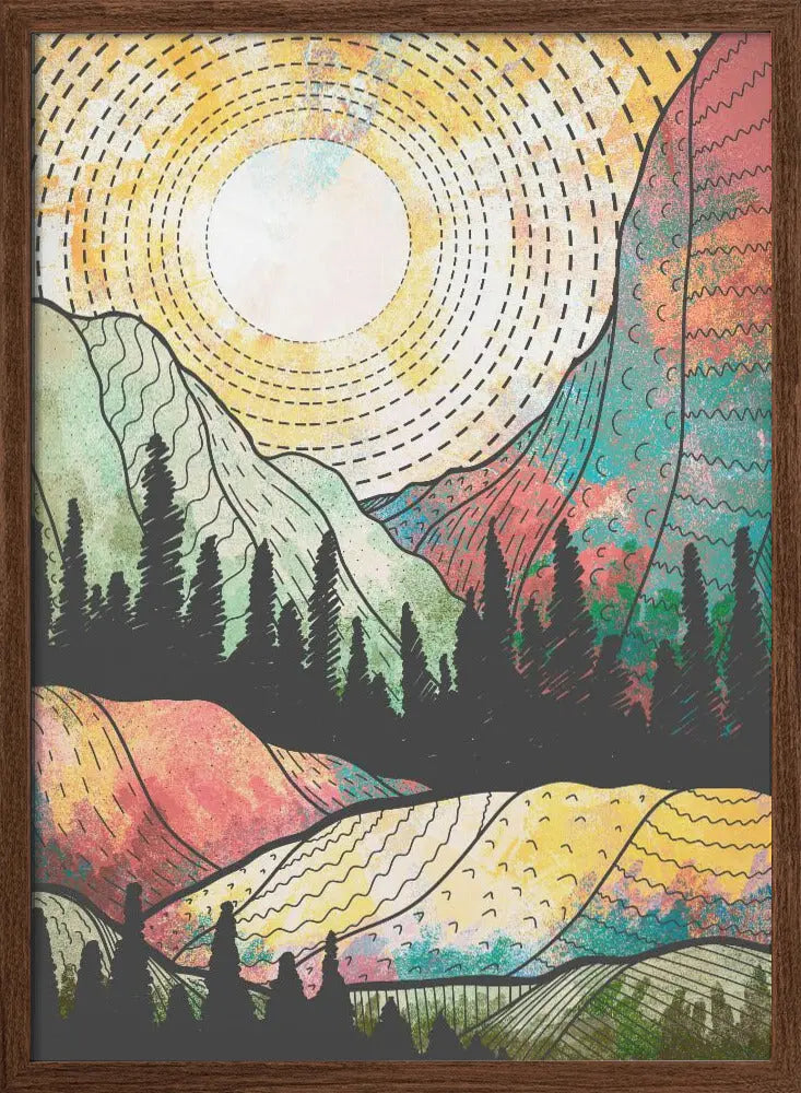 Canadian Mountains - Stretched Canvas, Poster or Fine Art Print I Heart Wall Art