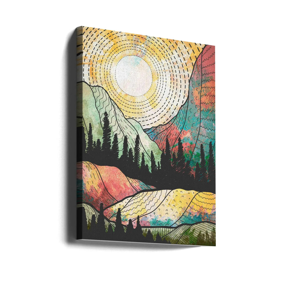 Canadian Mountains - Stretched Canvas, Poster or Fine Art Print I Heart Wall Art