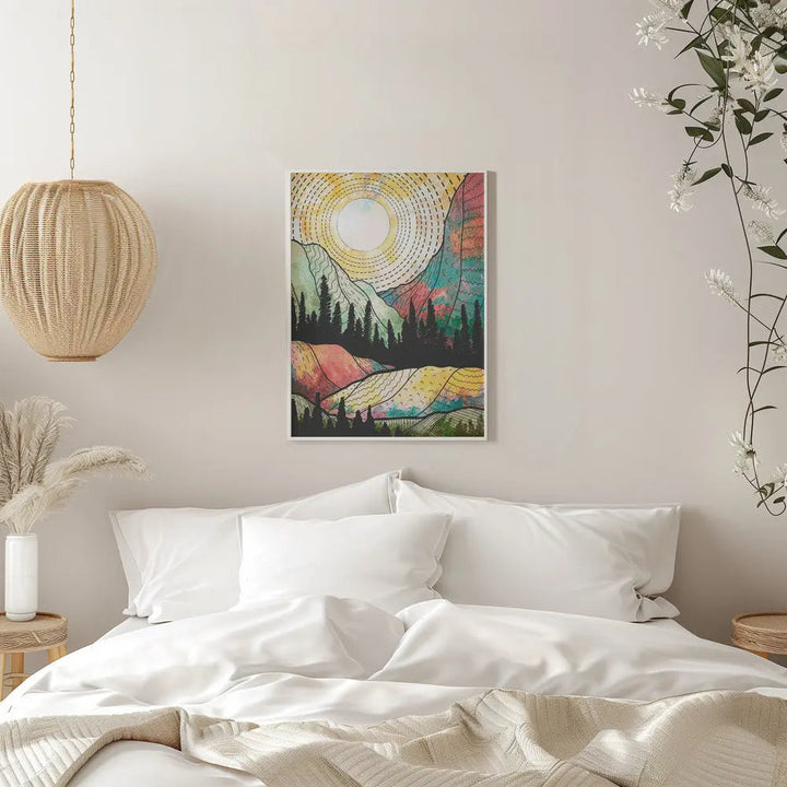 Canadian Mountains - Stretched Canvas, Poster or Fine Art Print I Heart Wall Art