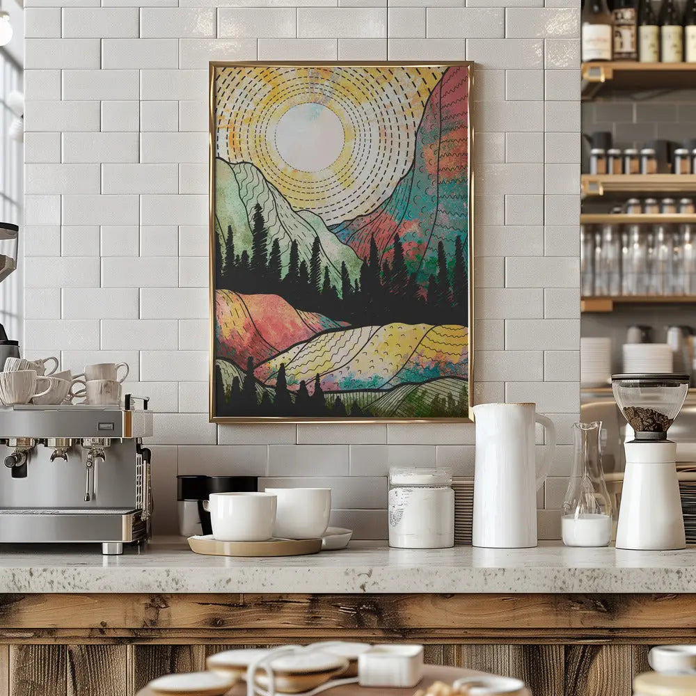 Canadian Mountains - Stretched Canvas, Poster or Fine Art Print I Heart Wall Art