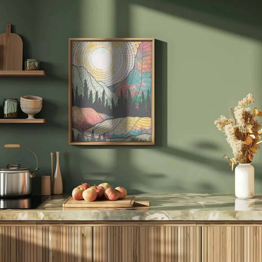 Canadian Mountains - Stretched Canvas, Poster or Fine Art Print I Heart Wall Art