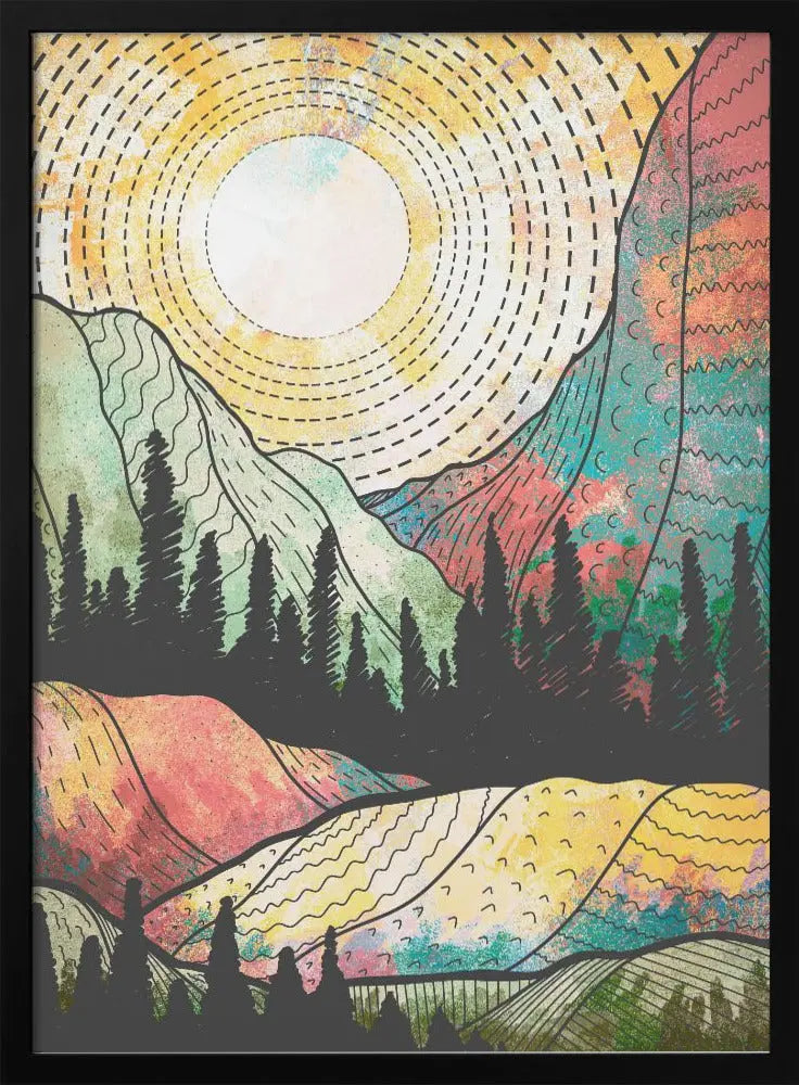 Canadian Mountains - Stretched Canvas, Poster or Fine Art Print I Heart Wall Art