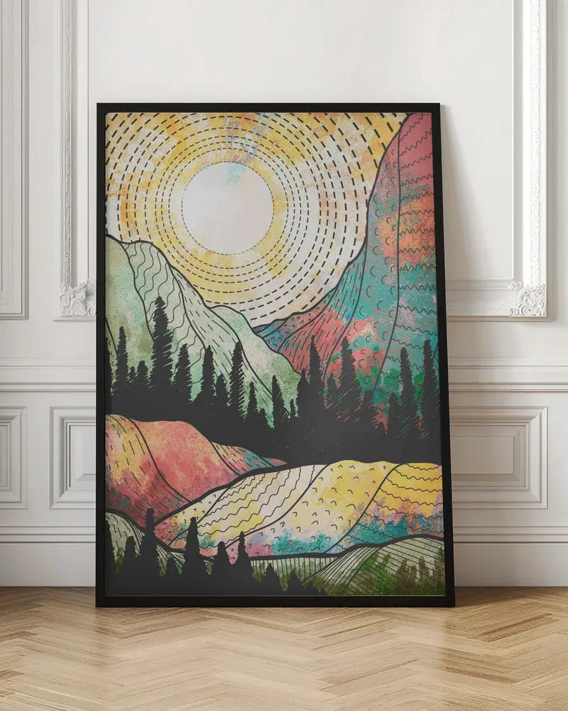 Canadian Mountains - Stretched Canvas, Poster or Fine Art Print I Heart Wall Art