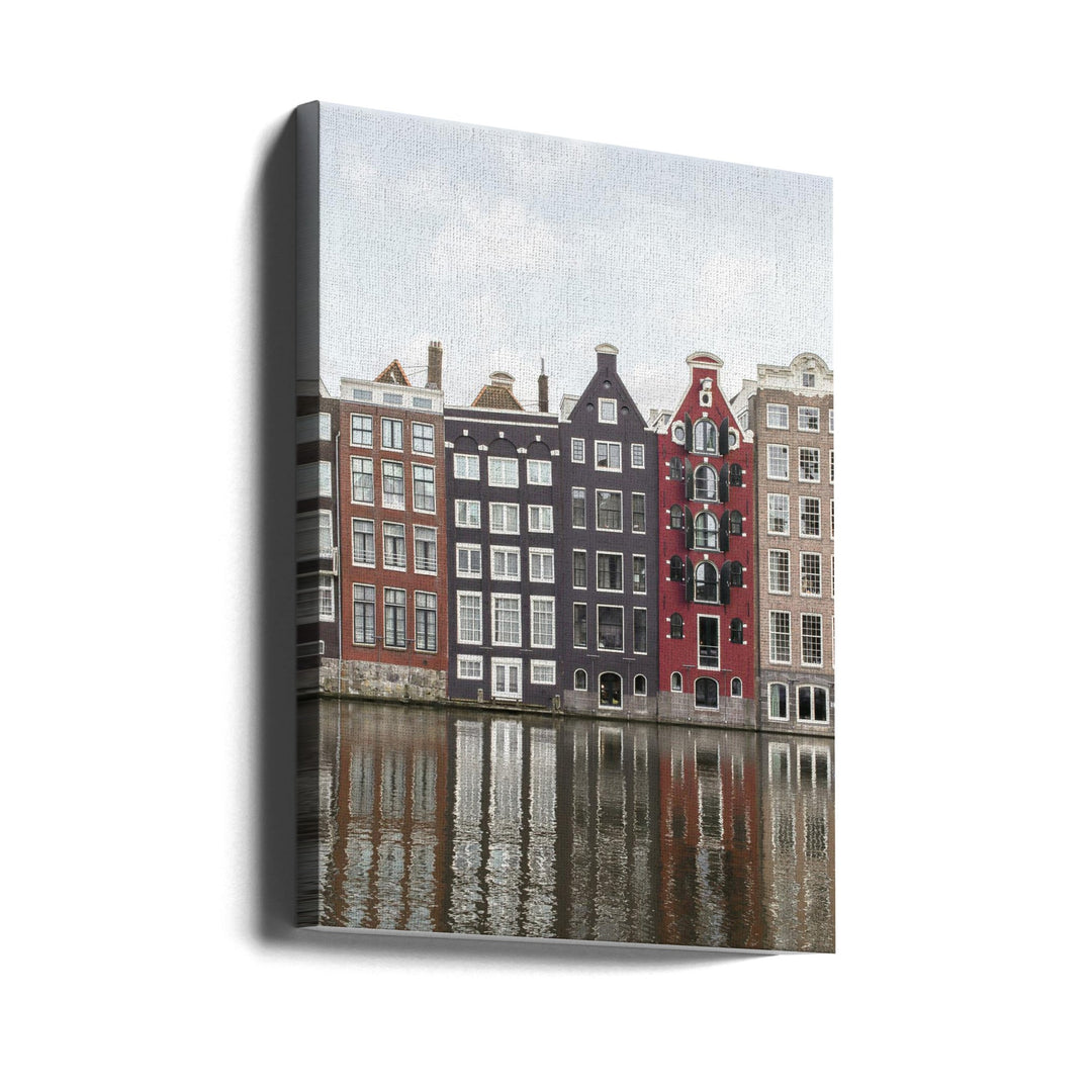 Canal Houses of Amsterdam - Stretched Canvas, Poster or Fine Art Print I Heart Wall Art