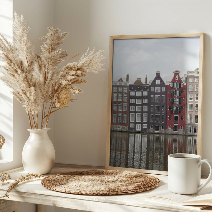 Canal Houses of Amsterdam - Stretched Canvas, Poster or Fine Art Print I Heart Wall Art