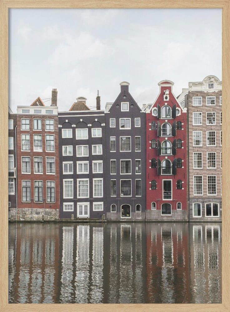 Canal Houses of Amsterdam - Stretched Canvas, Poster or Fine Art Print I Heart Wall Art